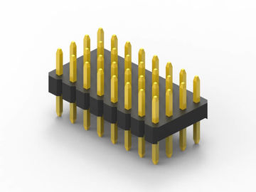 3줄 5U PCB 헤더 커넥터 DIP 타입 금 플래시 블랙 단열