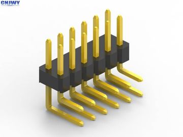 구리 2.00mm PCB 헤더 핀 듀얼 라이, 홀 14을 통해 핀 헤더 커넥터