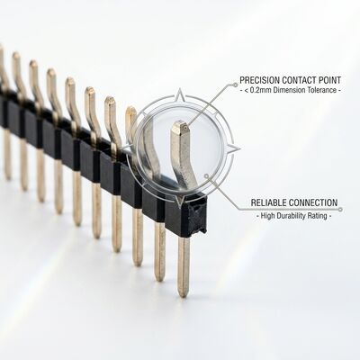 높게 쌓인 듀얼 라인 남성 핀 헤더 커넥터 2.54mm 피치 확장 높이 PCB 보드 스페이저