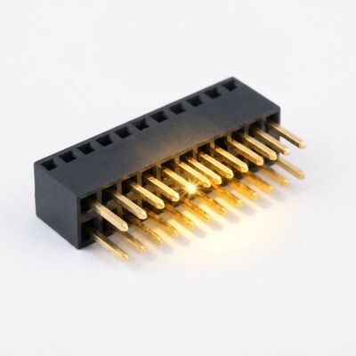 2.54mm 피치 듀얼 로우 엘리베이티드 15mm 암 헤더 커넥터 롱 레그 스태킹 소켓