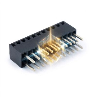 2.54mm 피치 고전류 5A 이중 접점 암 헤더 커넥터 전원 PCB 소켓