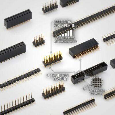 높게 쌓인 듀얼 라인 남성 핀 헤더 커넥터 2.54mm 피치 확장 높이 PCB 보드 스페이저