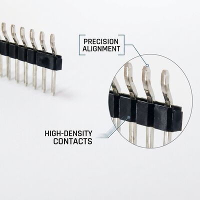 머신 핀 원형 남성 헤더 커넥터 2.54mm 피치 정밀 기계 콘택트 듀얼 라인 PCB