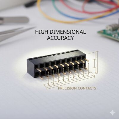 낮은 프로필 1.27MM 피치 오른쪽 각 SMD 여성 헤더 커넥터 듀얼 라이 금 플래시 초 얇은 PCB 디자인