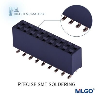 싱글 로우 2.54MM 피치 수직 암 헤더 커넥터 02P-40P 골드 플래시 PA6T 스루 홀