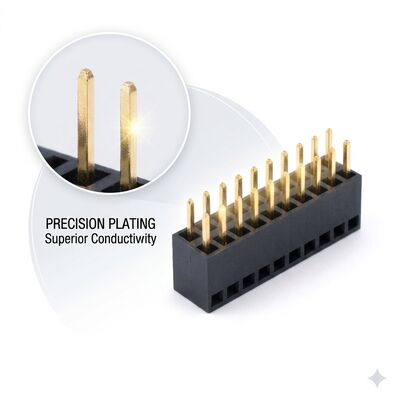 1.00mm 피치 단일 행 직각 암 헤더 커넥터 수평 PCB 마운트 소켓