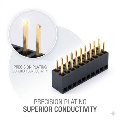 1.27mm 피치 3배 줄 여성 헤더 커넥터 3x40P 고밀도 PCB 소켓 골드 플래시